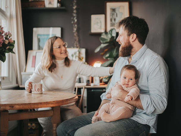 Storytelling Through the Lens: A Twickenham Newborn Family Photoshoot Unveiled at Home