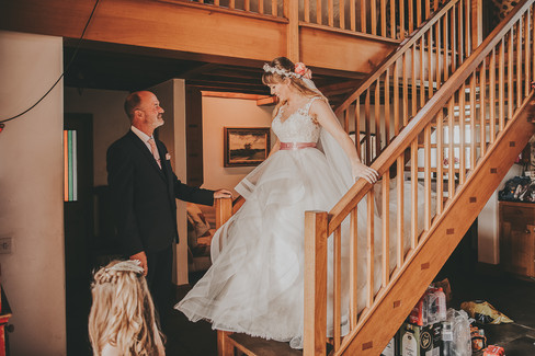 First moment together Father and Bride , wedding photography