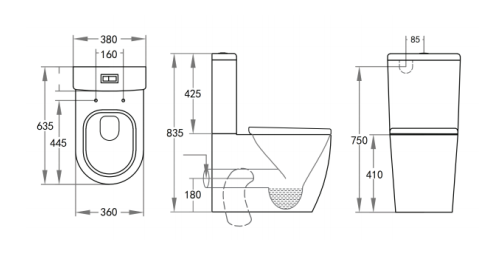 Thumbnail: OZWKDK023 RolaShort ProjectionToilet Suite.