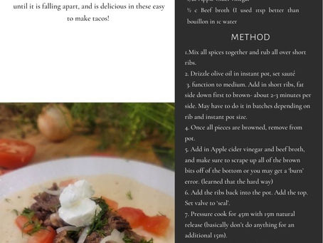 RRCC InstantPot Short Rib Tacos