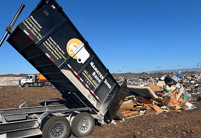 Manatee Junk Bros trailer dumping at landfill
