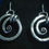Thumbnail:  Circle Spiral into a Scroll -Sterling Silver Earrings -