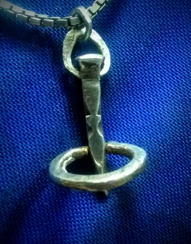 Thumbnail: Hand Made Forged Sterling Silver Pendant #27