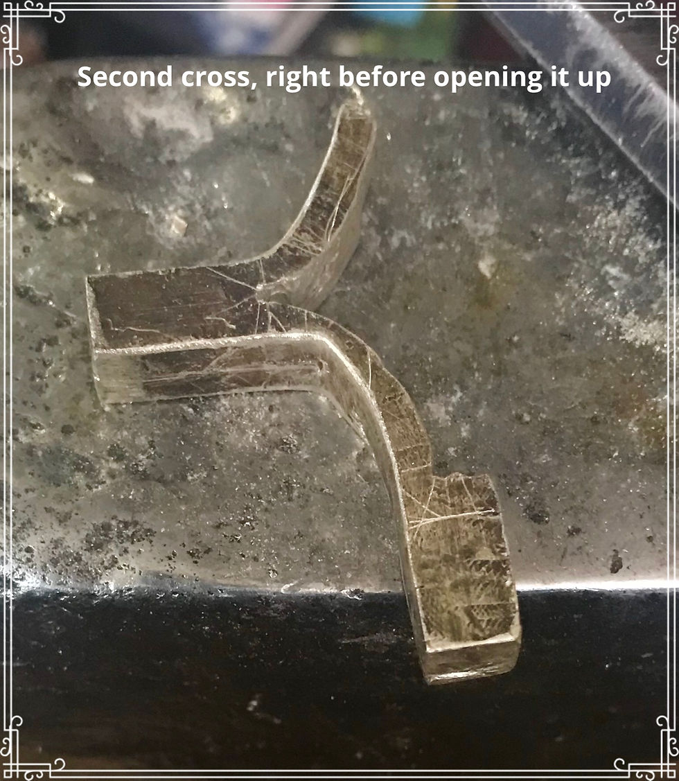Thumbnail: CUSTOM ORDER -pair of Sterling Silver Forged Twisted Christian Cross