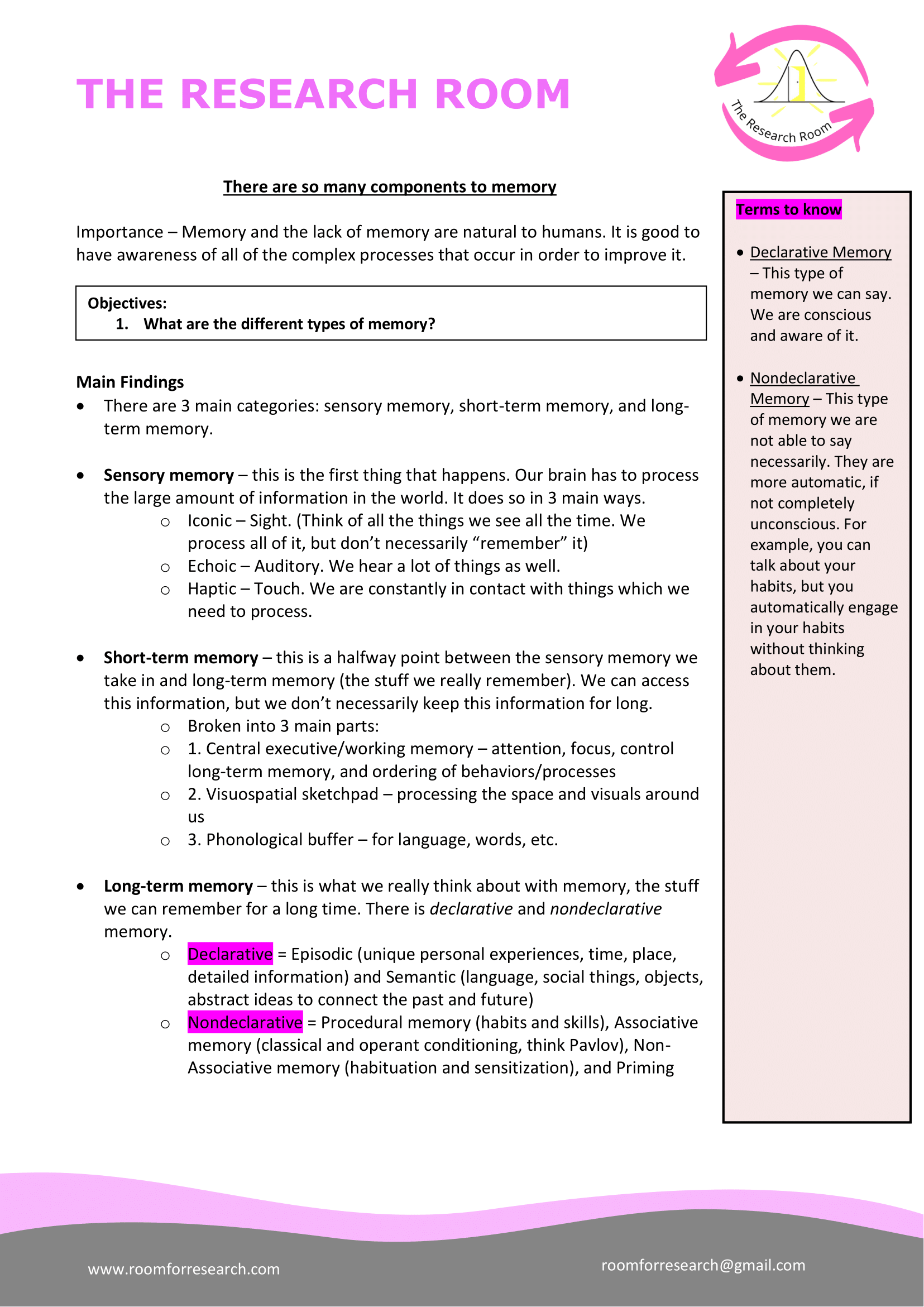There are so many components to memory content media