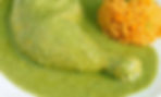 Mole verde con arroz