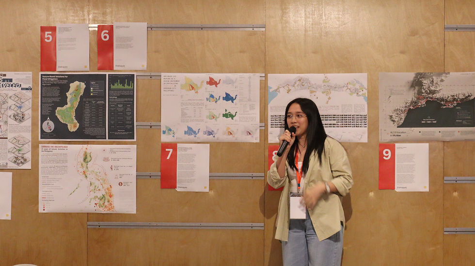 Angelina exhibiting their work