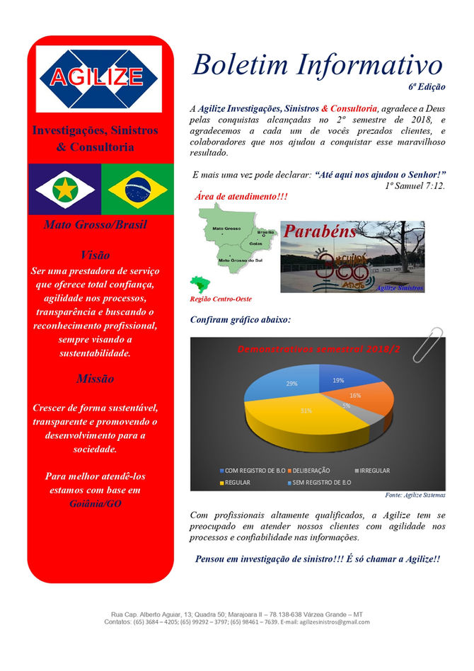 Agilize divulga o seu 6º boletim informativo 2018/2