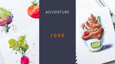Food Sketching course with Julia Henze. Sketch your favorite meals with simple techniques using watercolor, colored pencils, markers and fineliners.