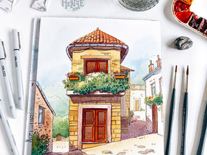 TUTORIAL: ATMOSPHERIC PERSPECTIVE IN URBAN SKETCHING