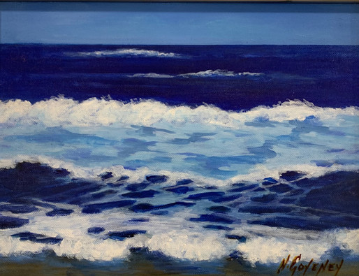 Nancy Coveney “Seascape II” oil $850