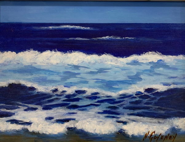 Nancy Coveney “Seascape II” oil $850