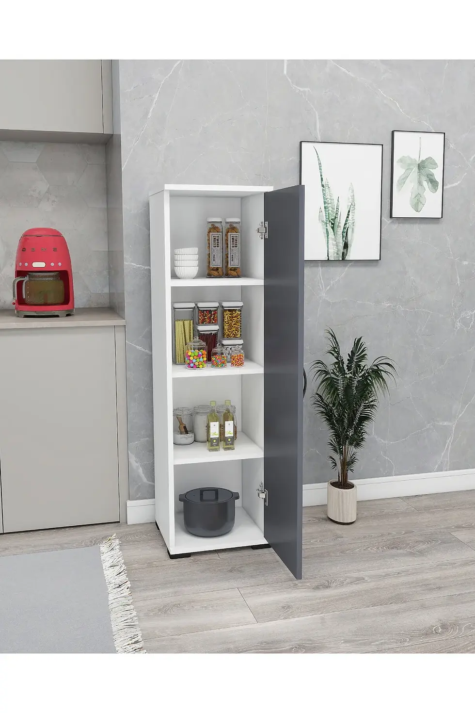 Küçük resim: Çok Amaçlı Membran Kapaklı Mutfak Dolap