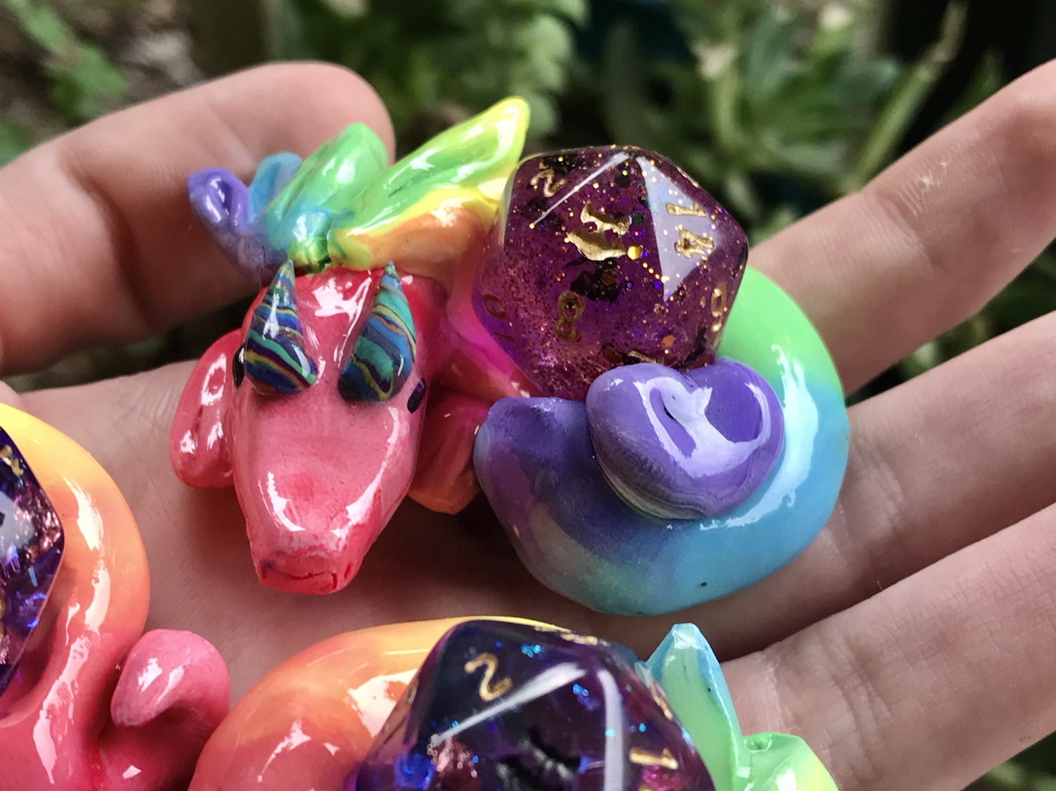 Rainbow Sleepy Dice Dragon