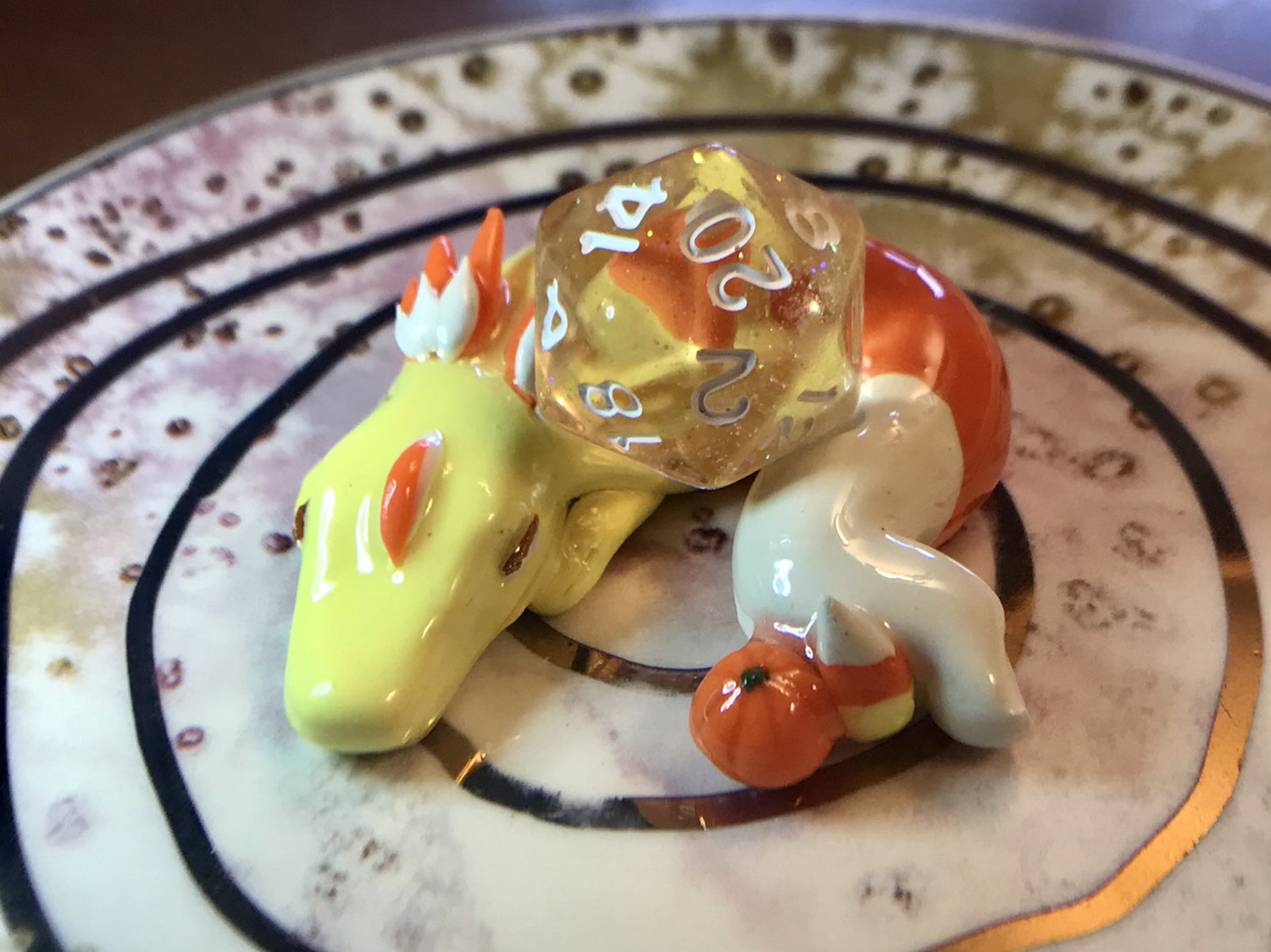 Candy Corn Sleepy Dice Dragon