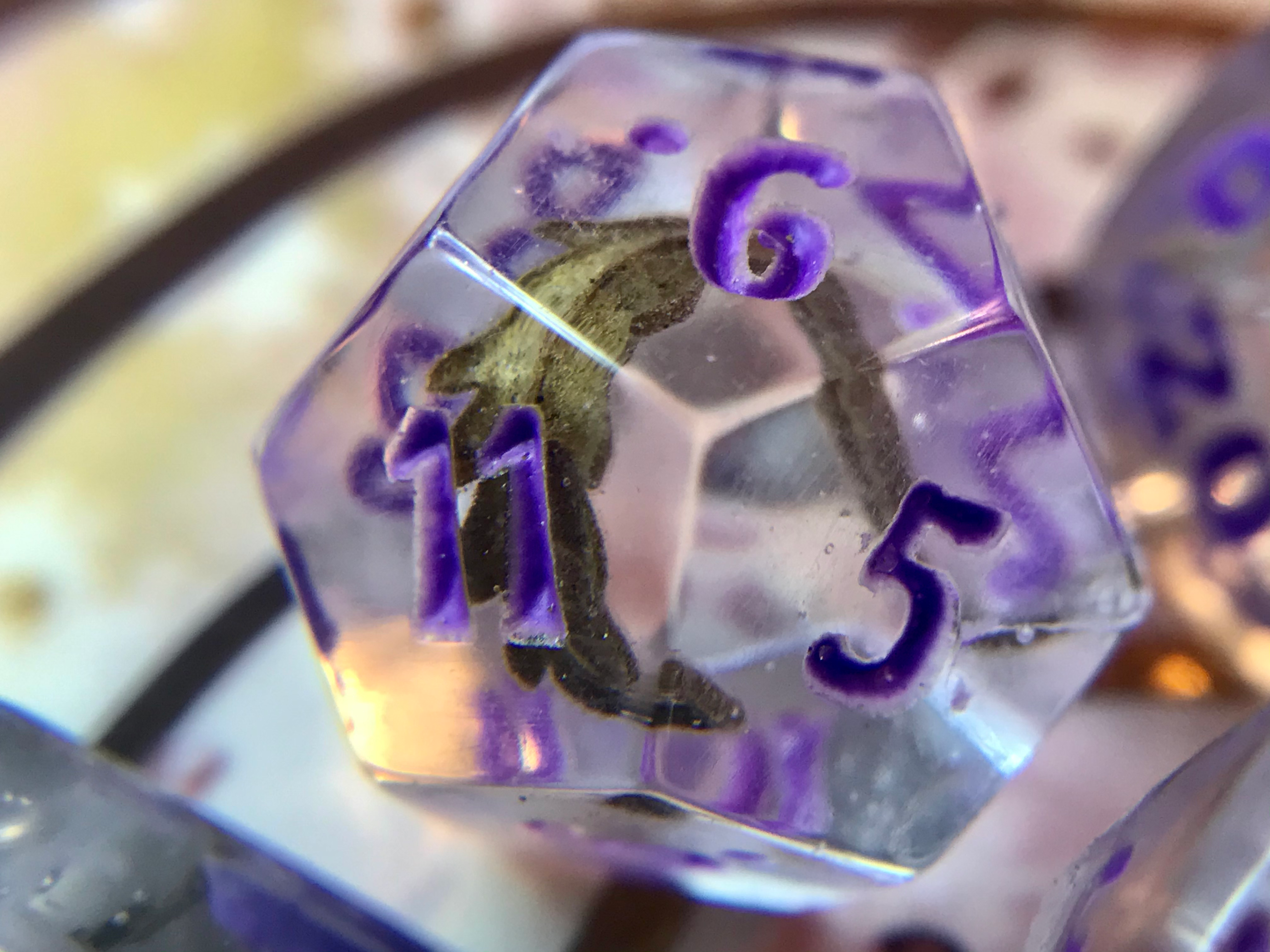 Lavender Leaves-  7pc dice set