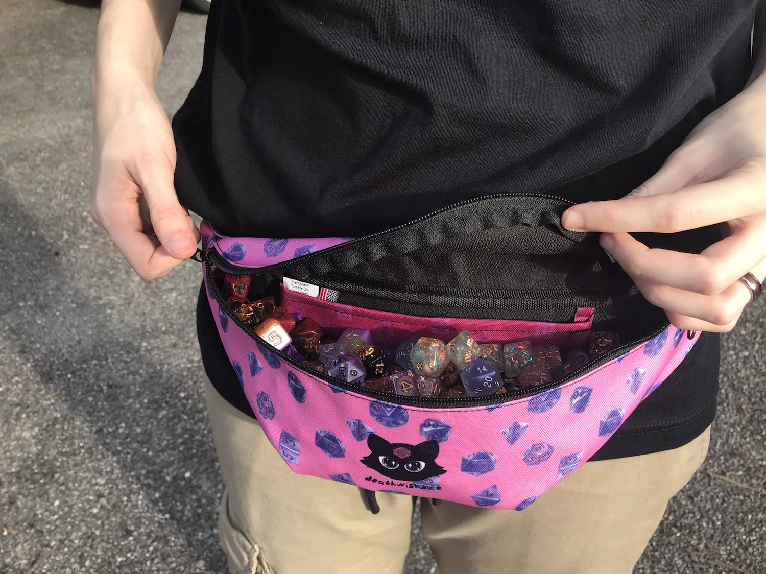 Deathwish Dice Print Fanny Pack