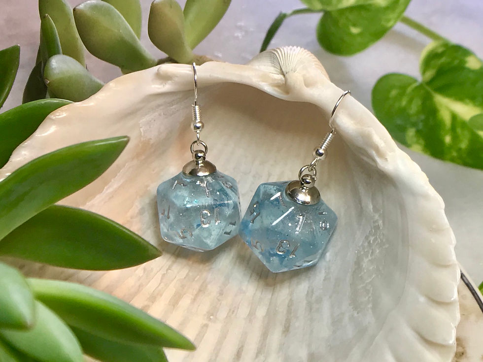 Butterfly Sky- Handmade Dice Earrings