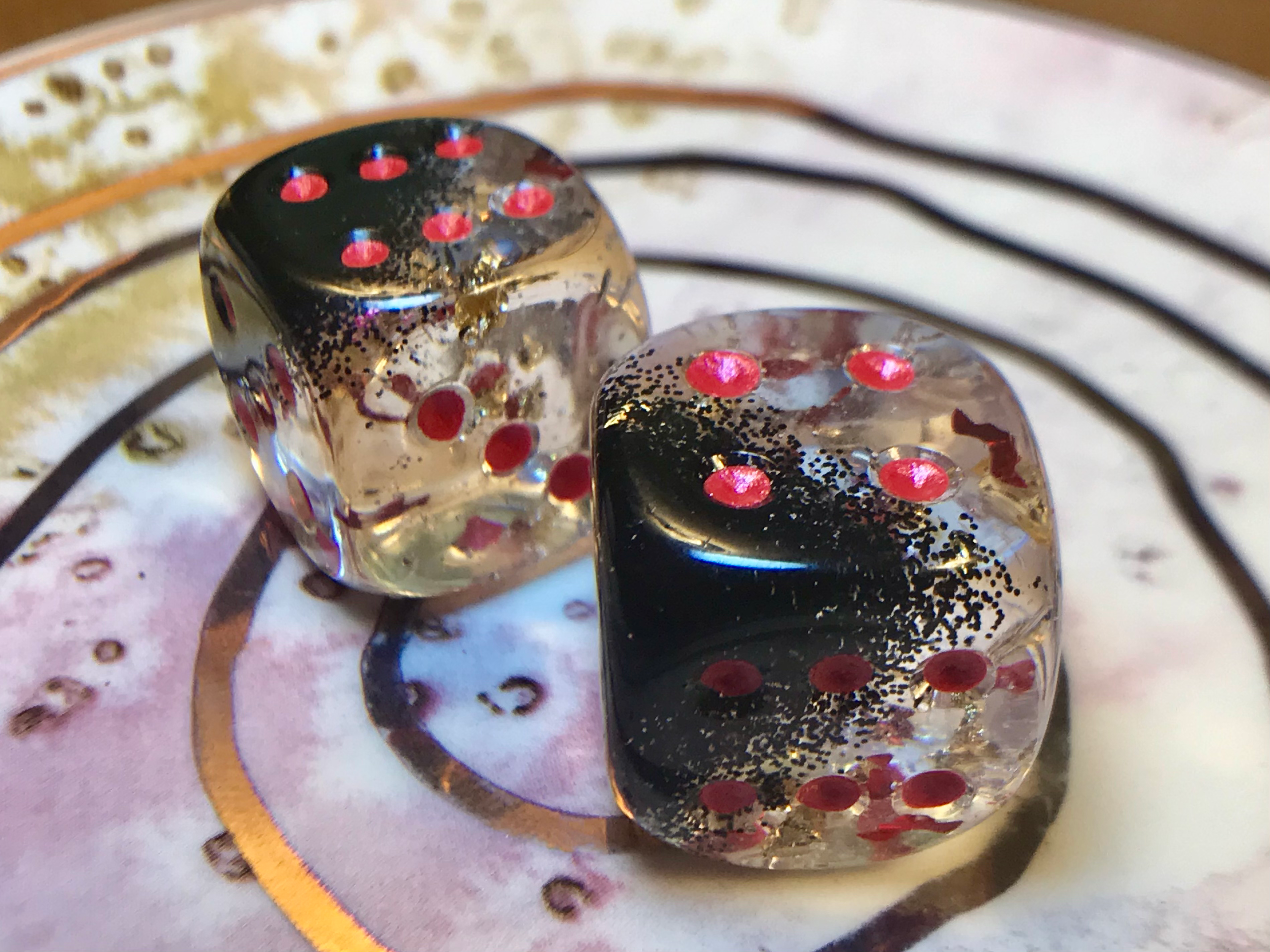 Nightfall with Gold- Jumbo d6 - set of 2