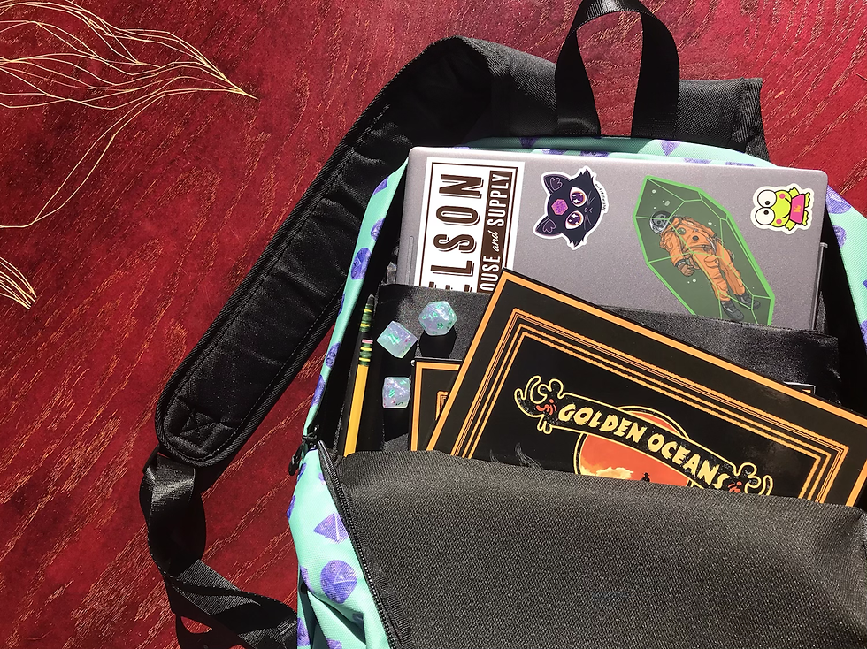 サムネイル： Polyhedral Dice Print Backpack