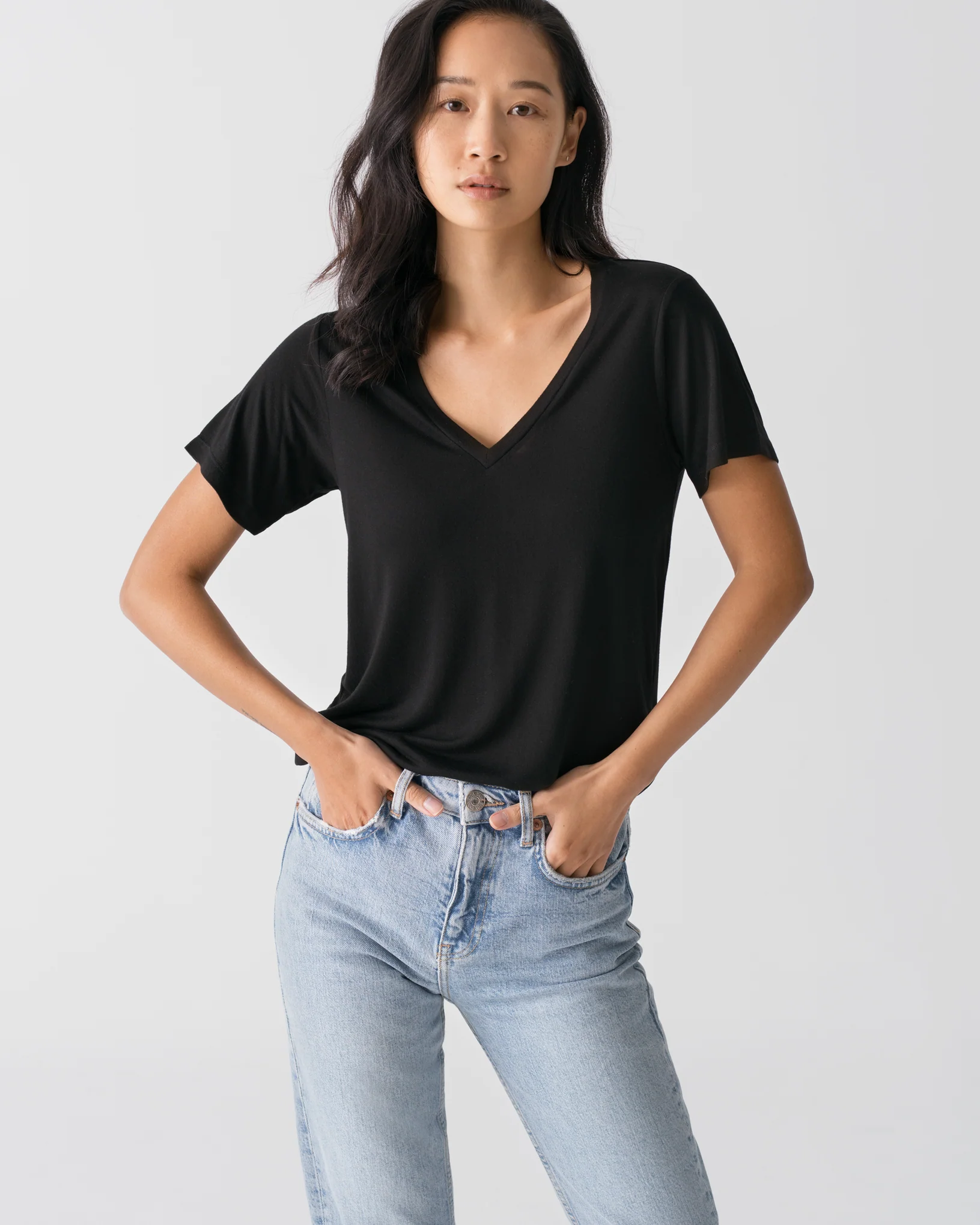 A woman wearing Source Collections