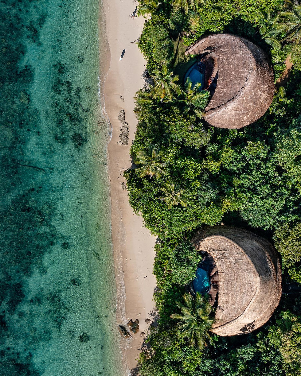Aerial view of Cempedak Island