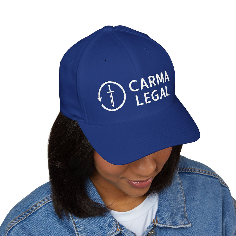 Thumbnail: Embroidered Distressed Carma Legal Cap — Closed-Back Structured Hat
