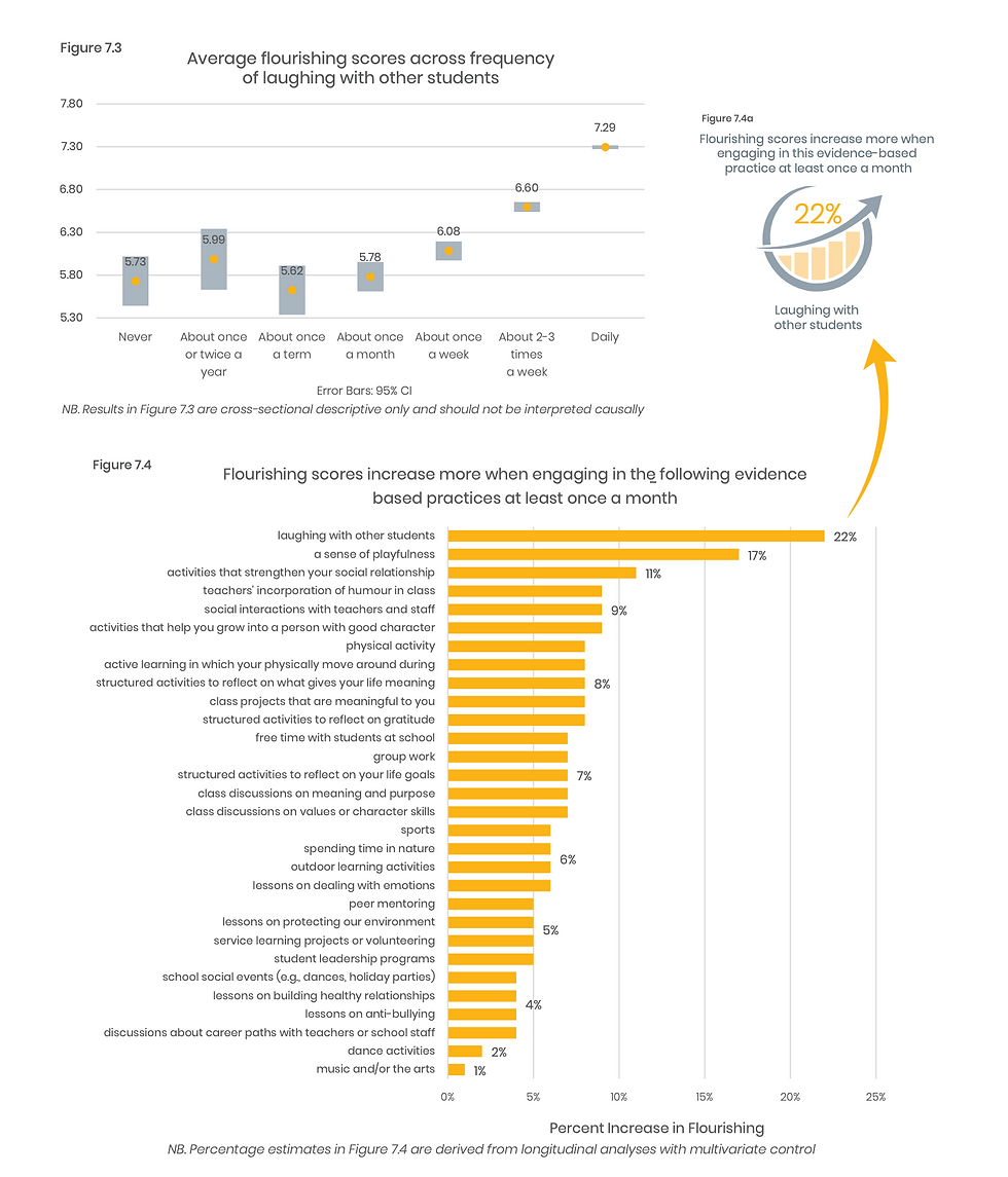 Flourishing in schools report graph data image.