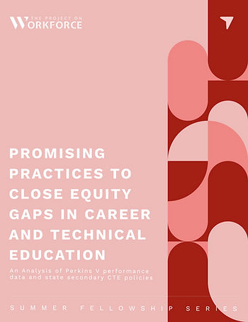 Research cover titled: Promising Practices to Close Equity Gaps in Career and Technical Education