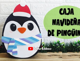 Caja de Pingüino para Regalo