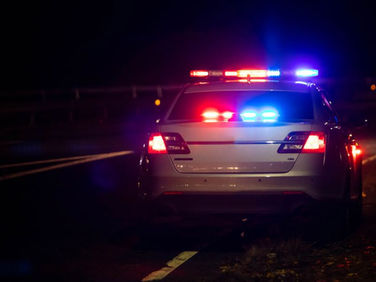 police car en route