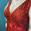 Thumbnail: High-Low Sequin & Tulle Evening Gown Orange