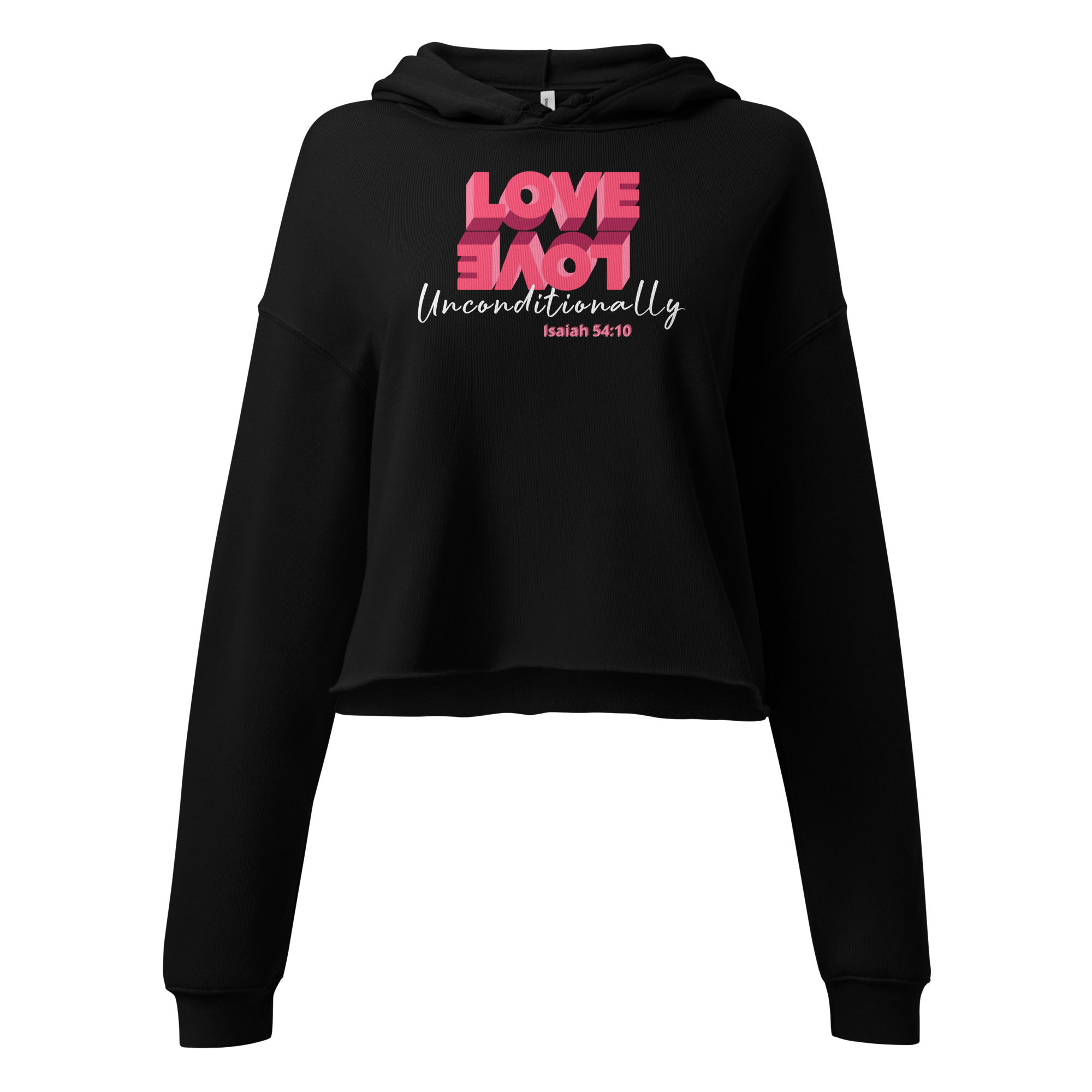 "Love Unconditionally" Crop Hoodie