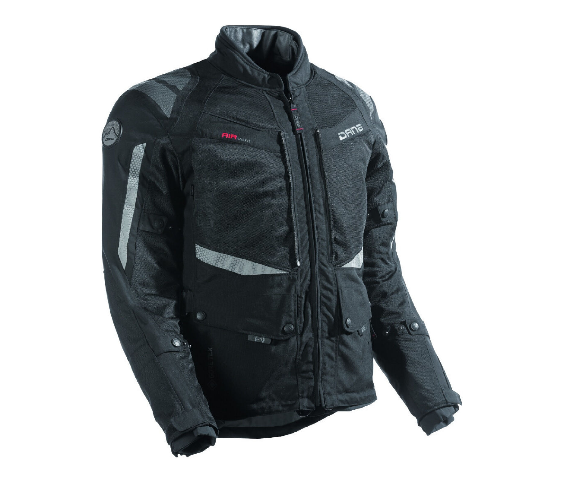 DANE Drakar wasserdichte Motorrad Textiljacke black