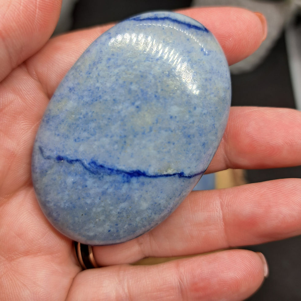 Miniature : Galets en Aventurine bleue