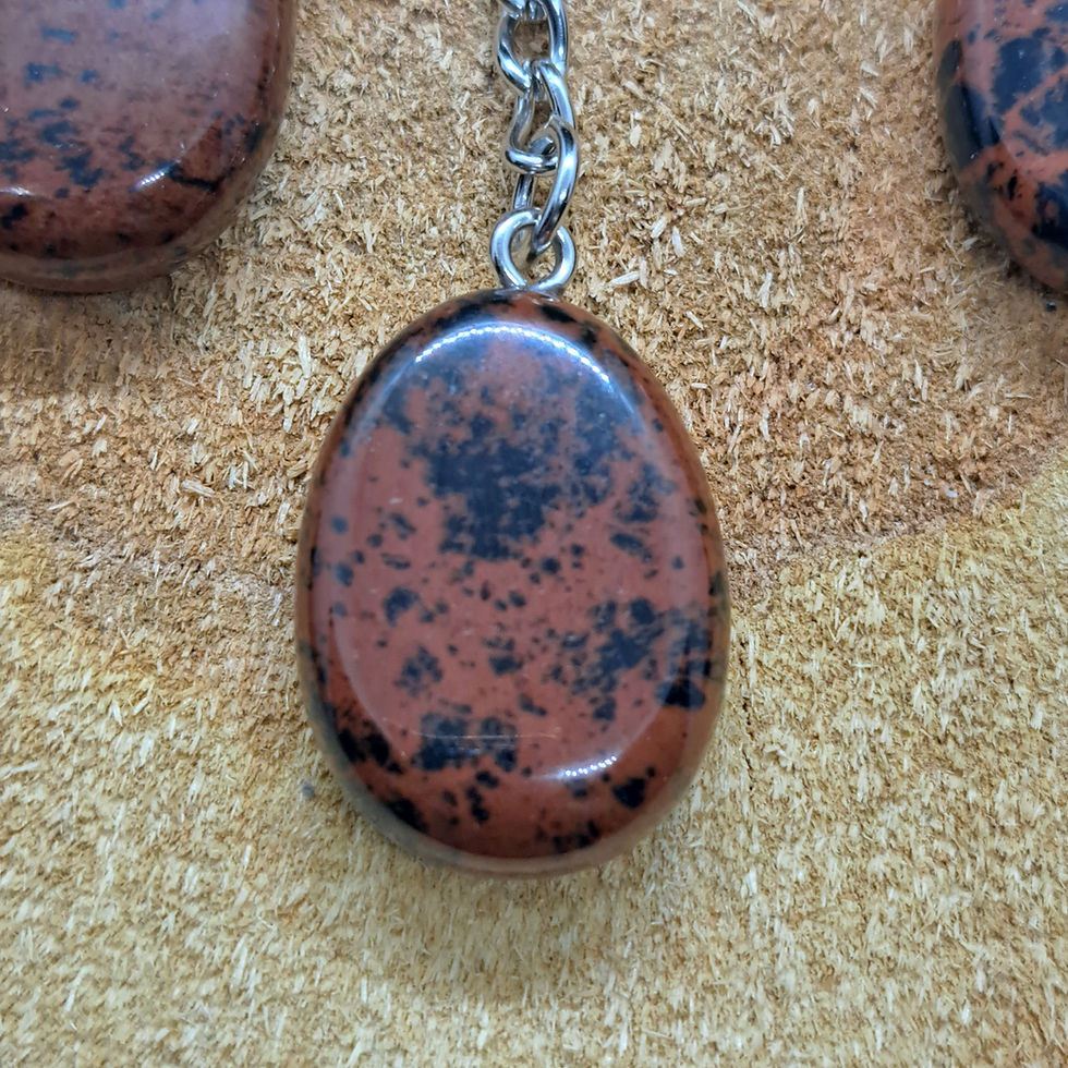 Miniature : Porte Clés en Obsidienne Acajou A