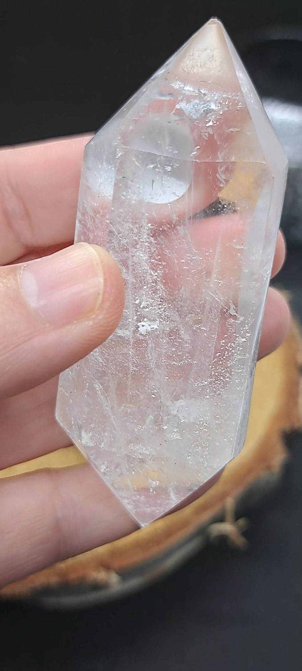Miniature : Pointe biterminée en Cristal de roche A