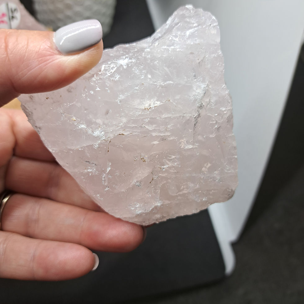Miniature : Cristaux bruts en Quartz rose