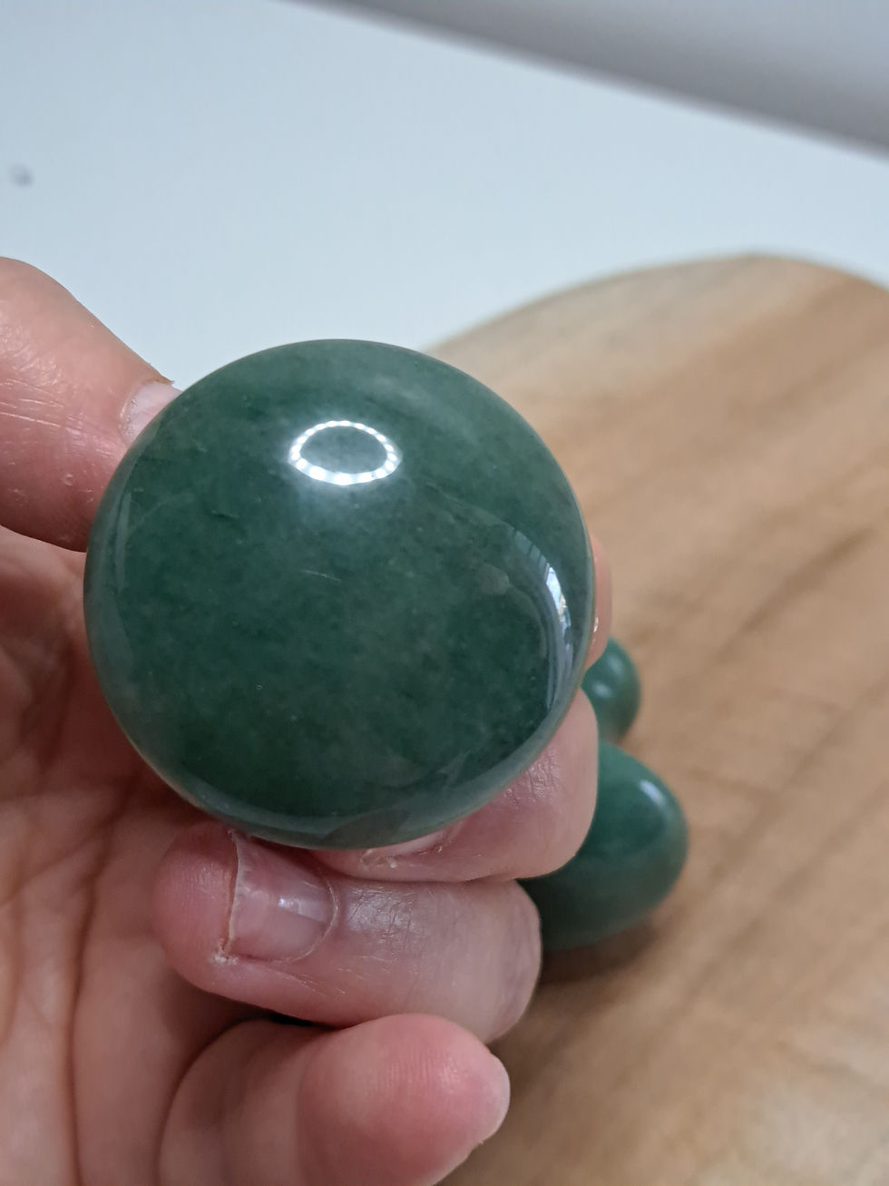 Miniature : Champignon de massage aventurine verte A