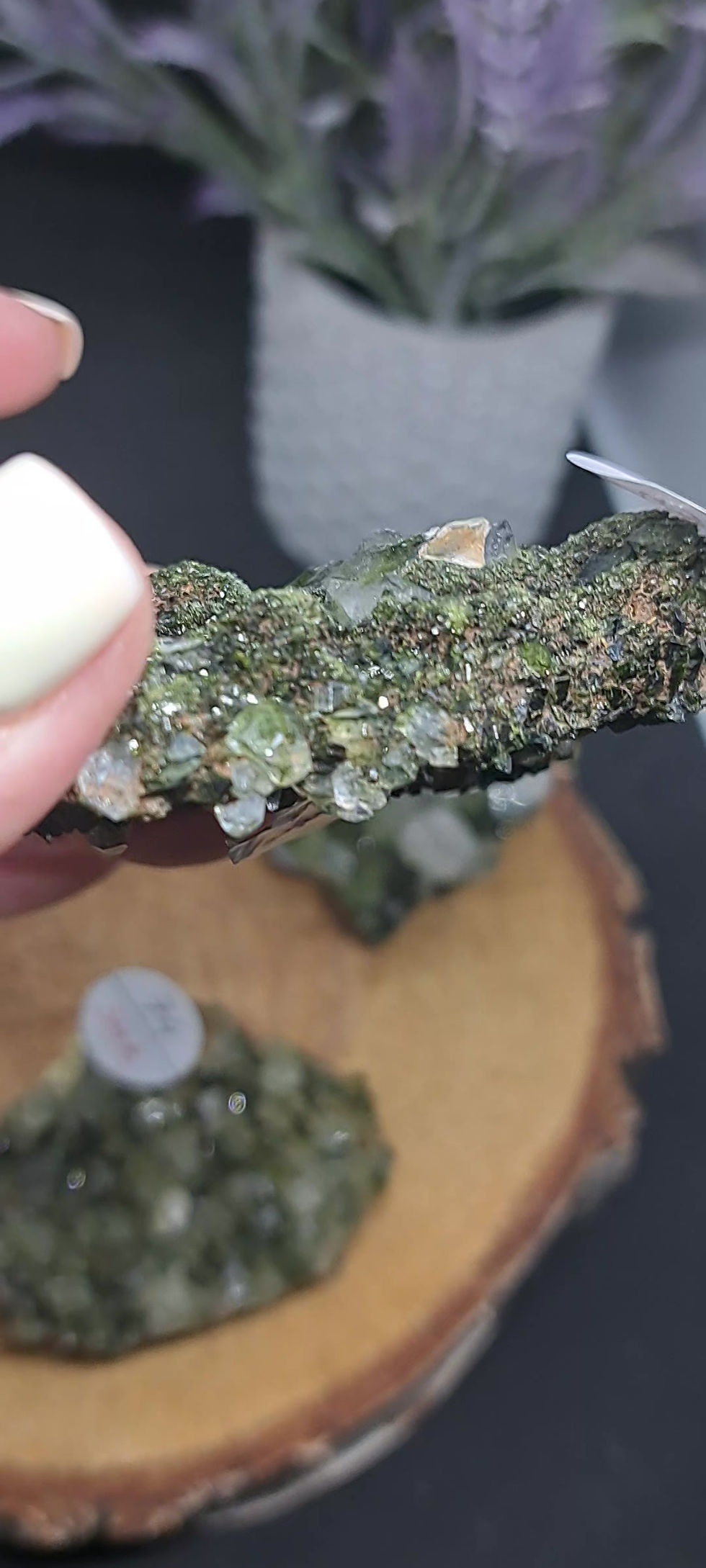 Miniature : Epidote avec quartz
