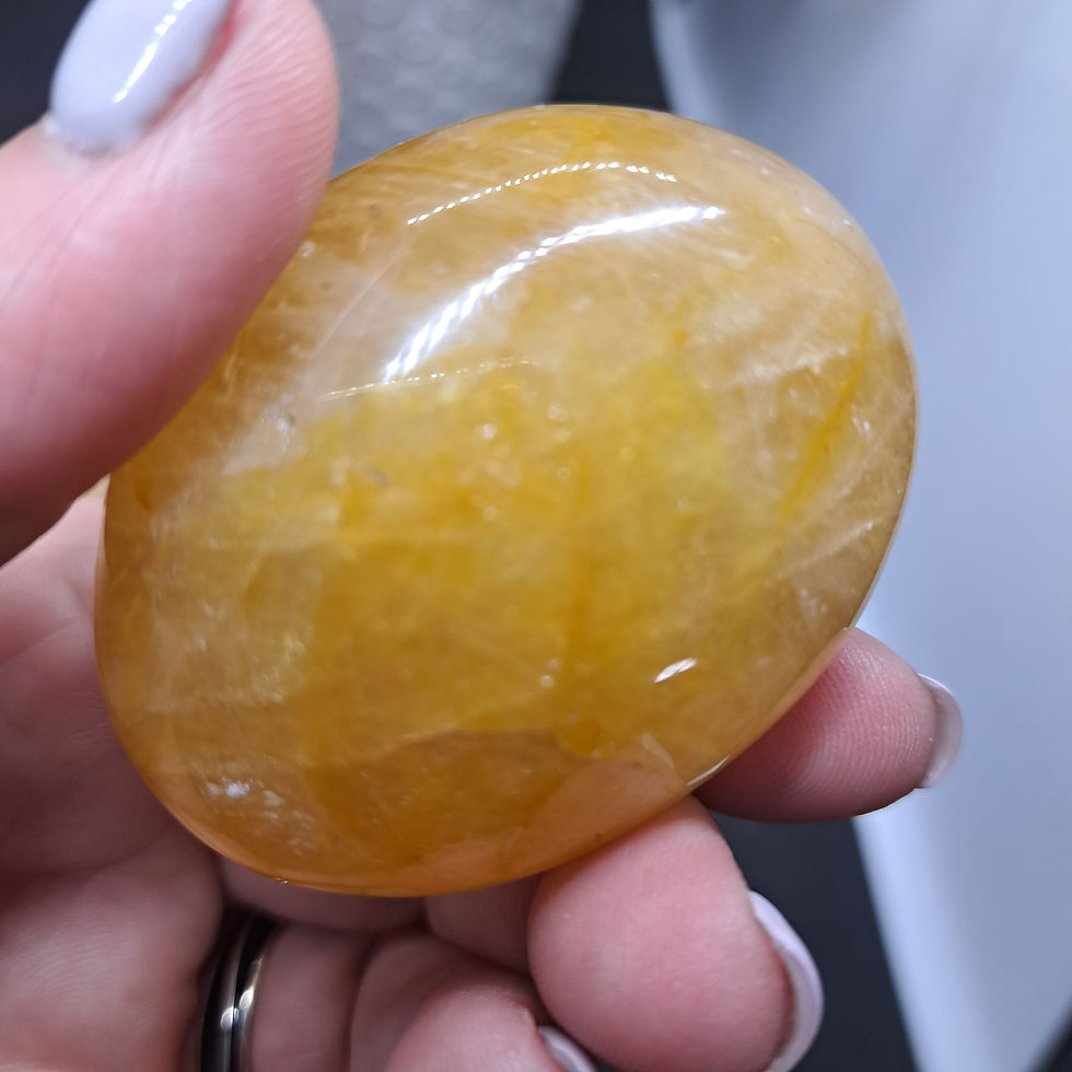 Miniature : Galets en Quartz Hématoïde Jaune