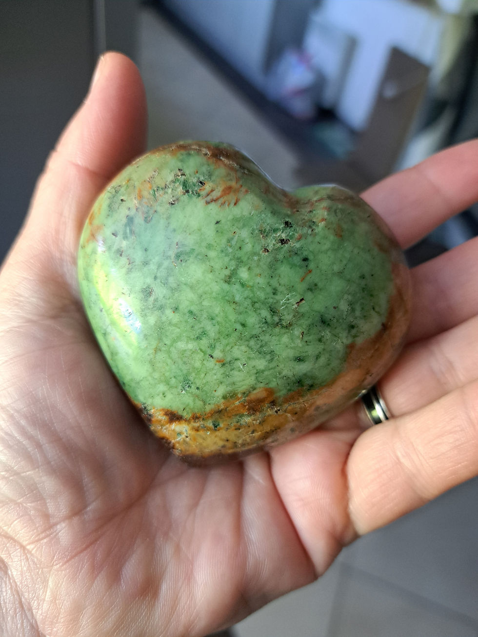 Miniature : Coeurs en Chrysoprase de Madagascar