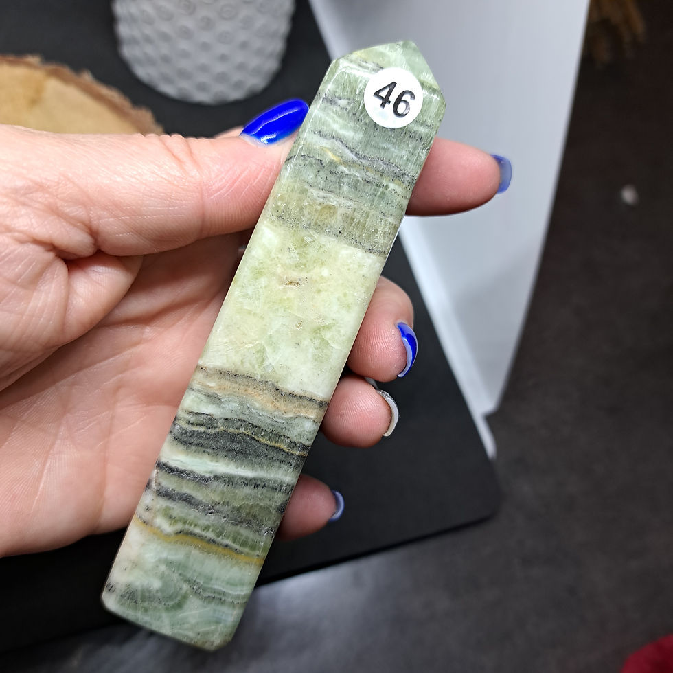 Miniature : Prismes en Calcite Kiwi