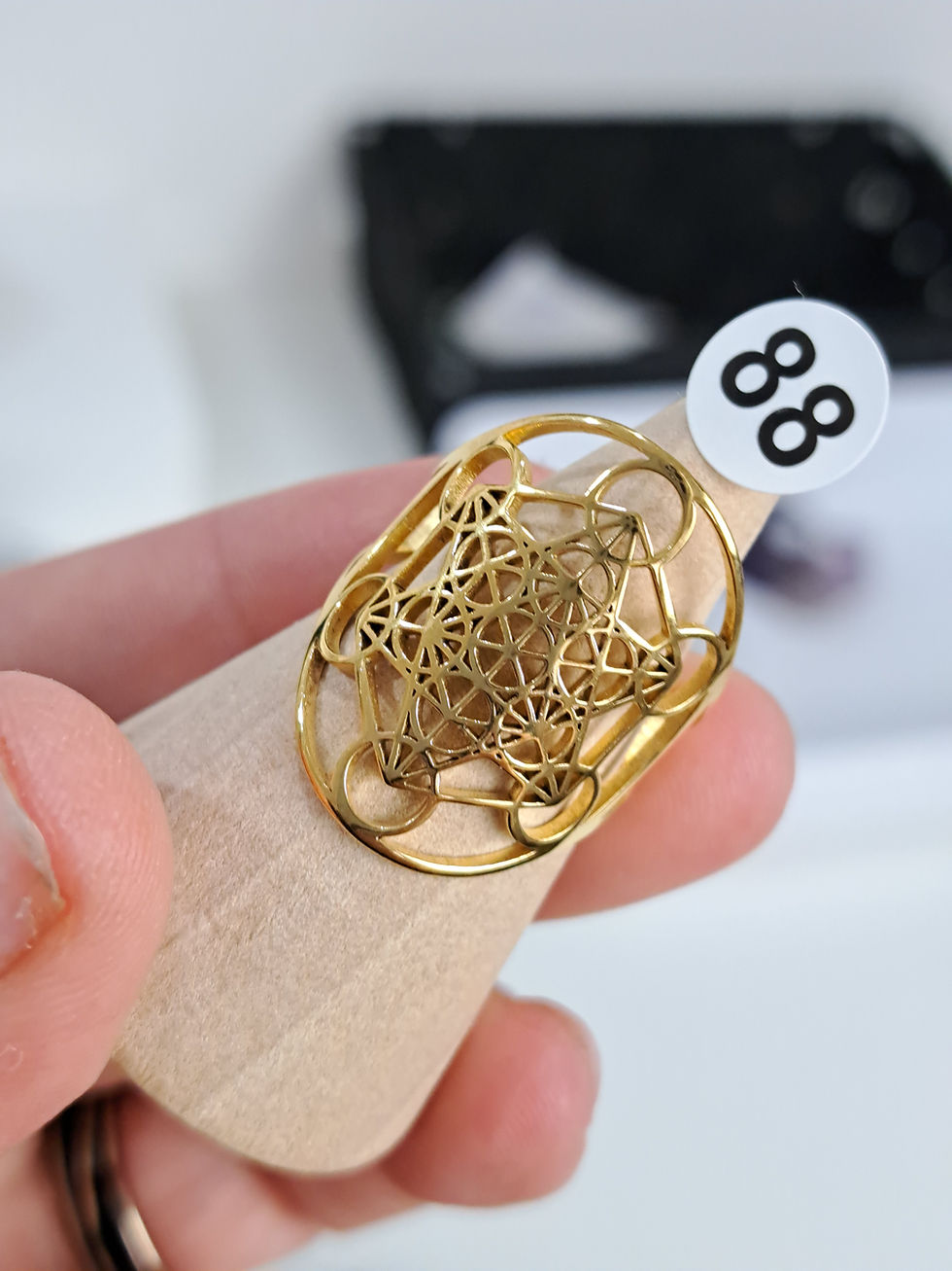 Miniature : Bague réglable Métatron en acier inoxydable