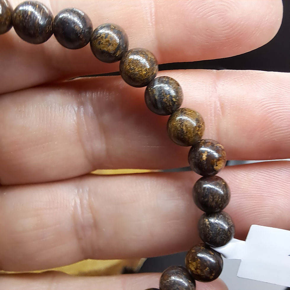 Miniature : Bracelet 6mm en Bronzite AB