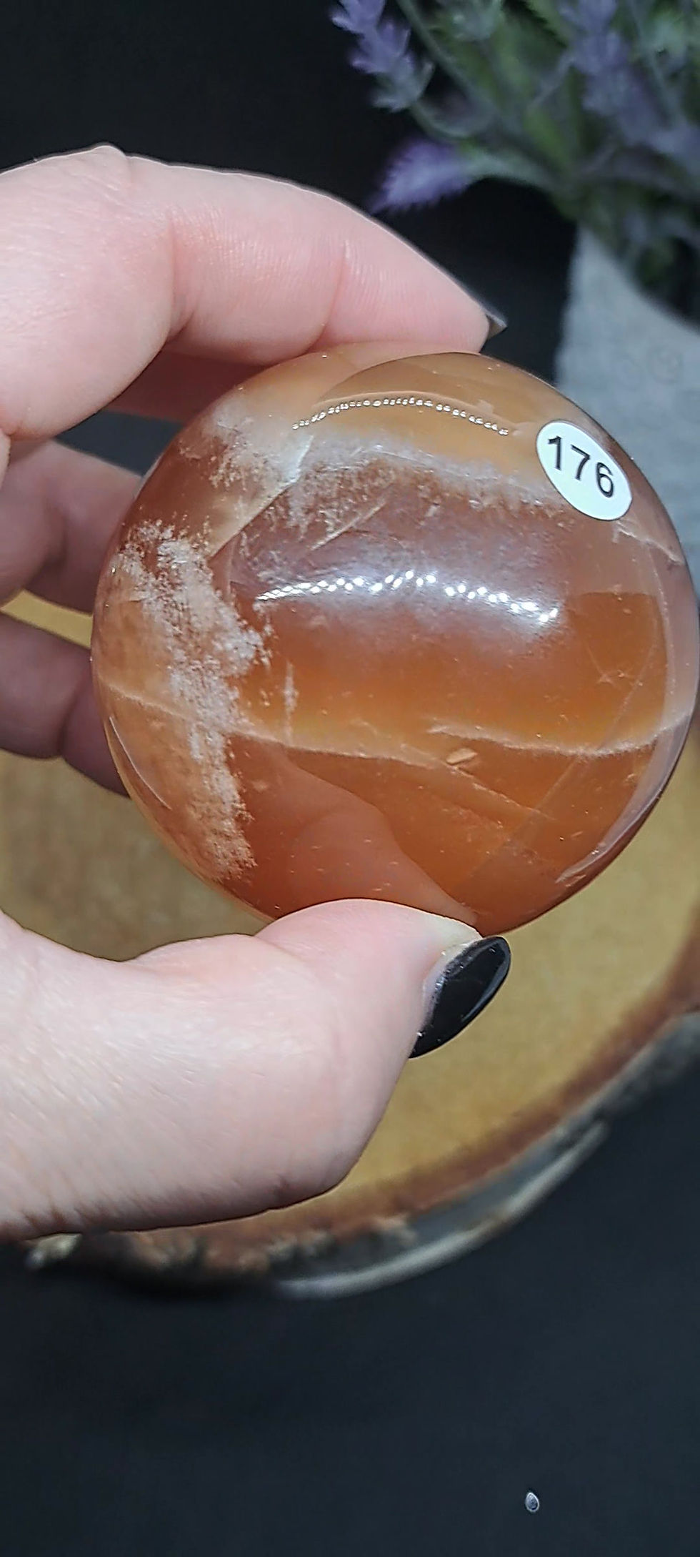 Miniature : Sphère en Calcite Miel