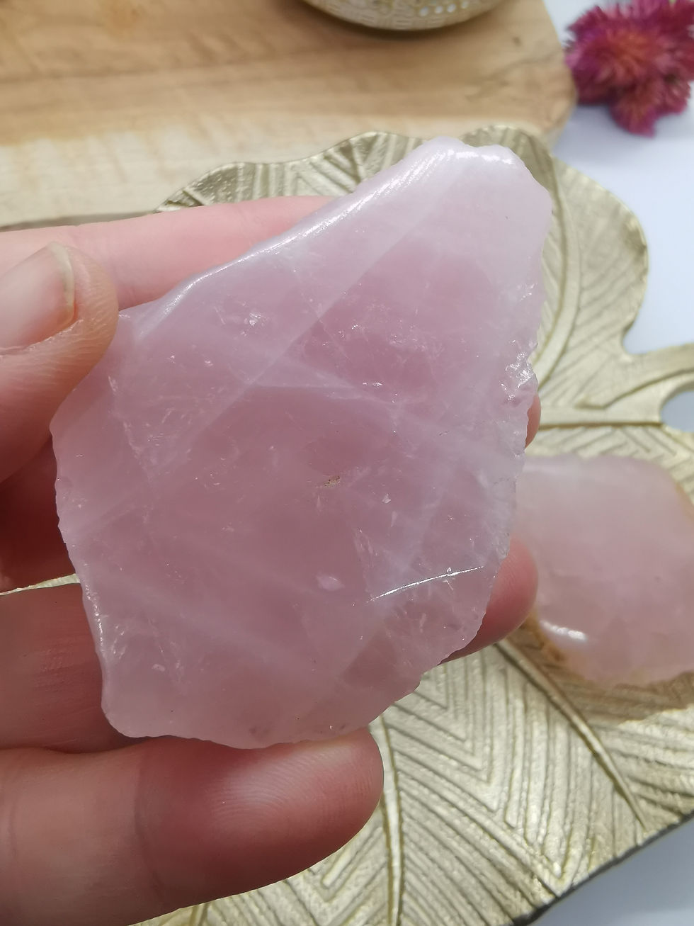 Miniature : Semi-poli Quartz Rose AA