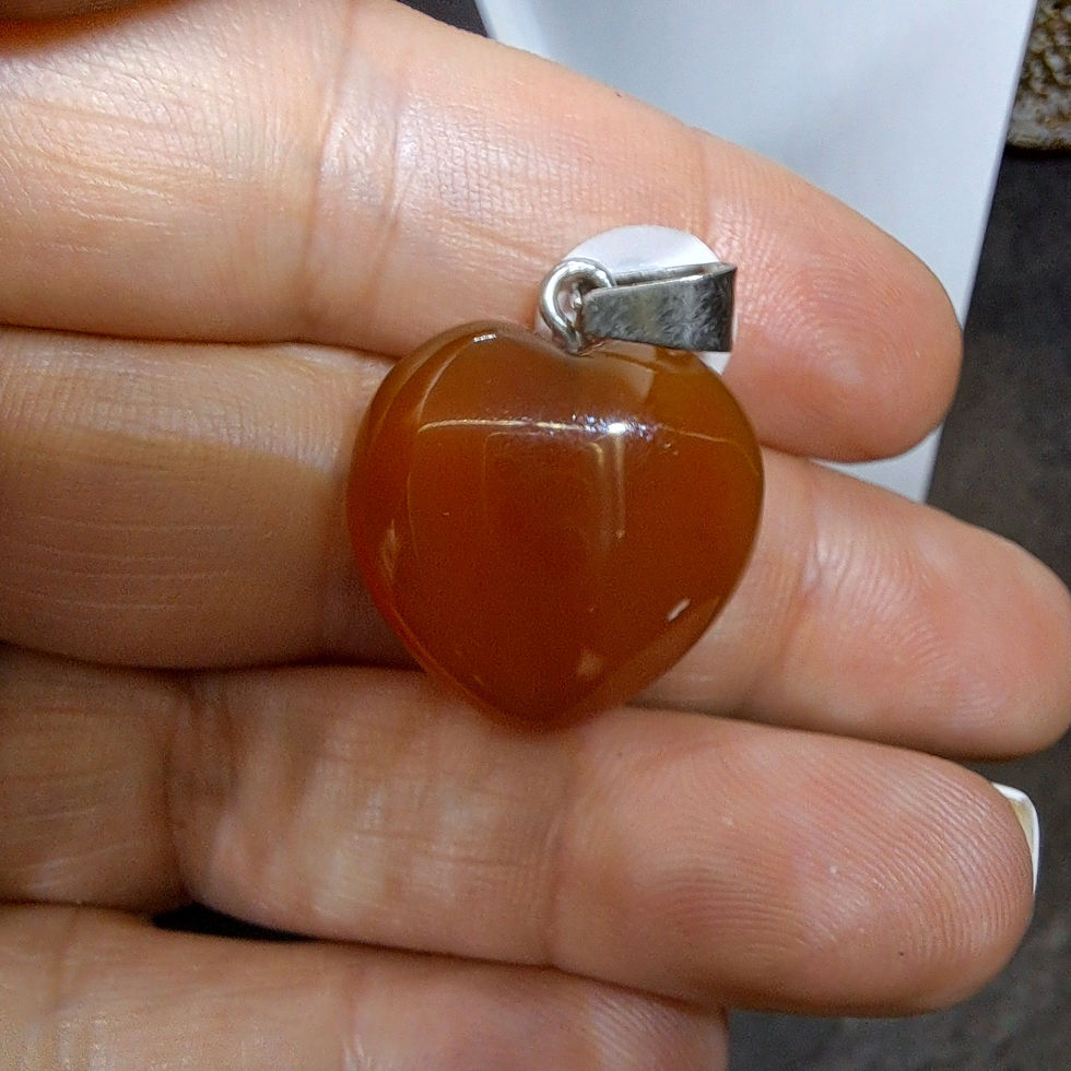 Miniature : Pendentif Coeur 20mm en Cornaline A