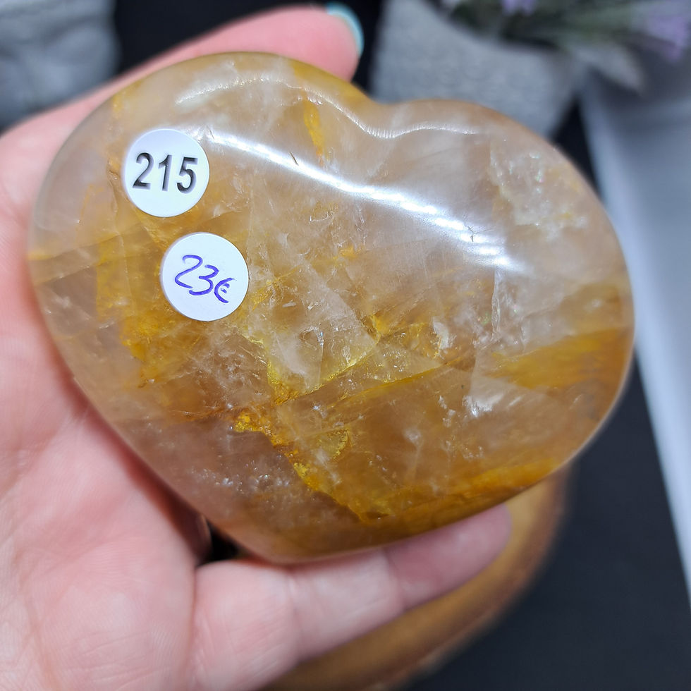 Miniature : Coeurs en Quartz Hématoïde jaune