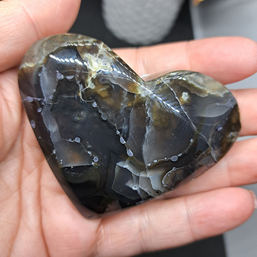 Miniature : Coeur en Agate Volcano